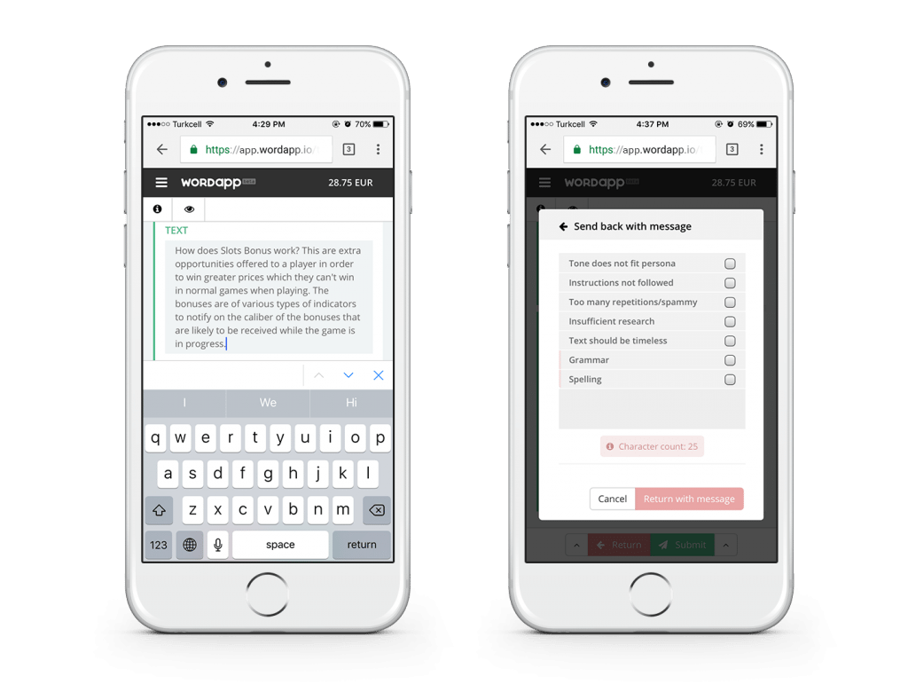 Wordapp mobile product descriptions