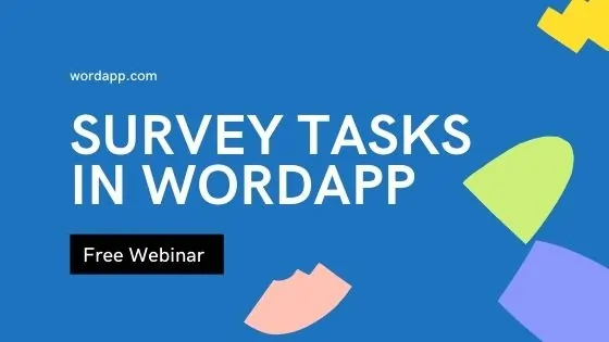 SURVEY-TASKS-IN-WORDAPP